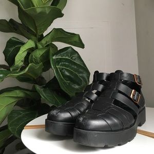 VAGABOND leather platform Sandle